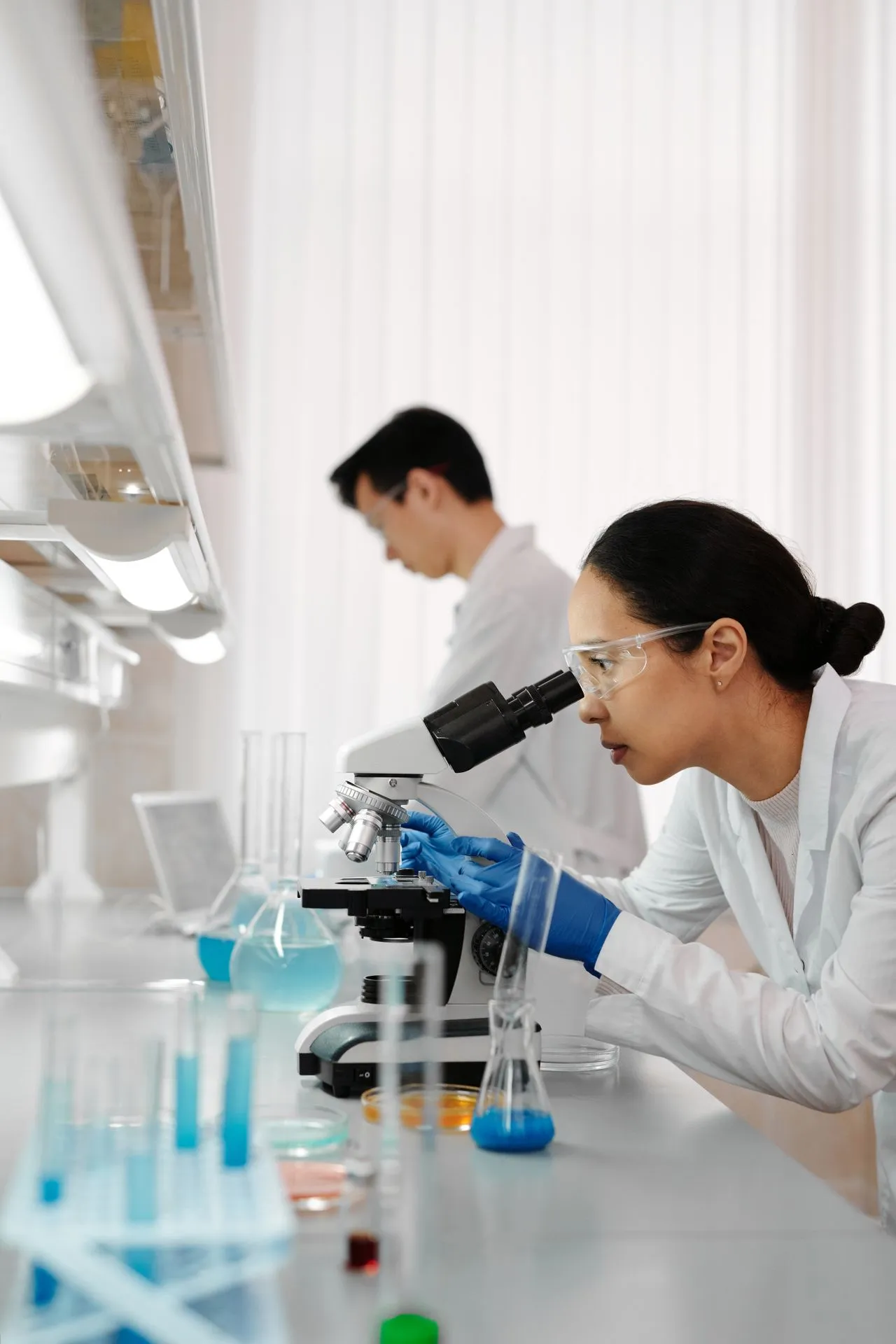 Research team reviewing analytical results
